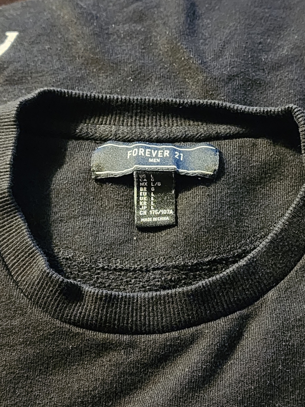 Forever 21 Black Crewneck Sweater with White Bulldog Embroidery - Picture 5 of 6